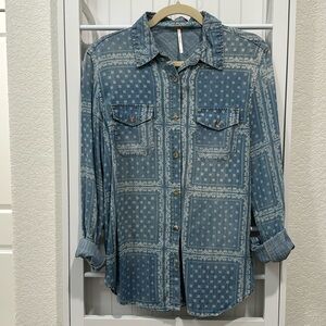 Free People Chambray / Denim Shirt
